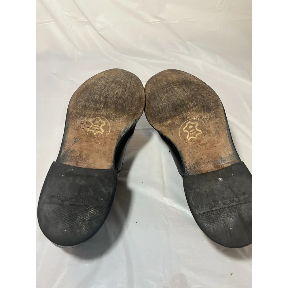 Allen Edmonds 9.5 B Mens Dress Shoes Hale Black Leather Brocade Oxfords ($425) - Picture 2 of 15